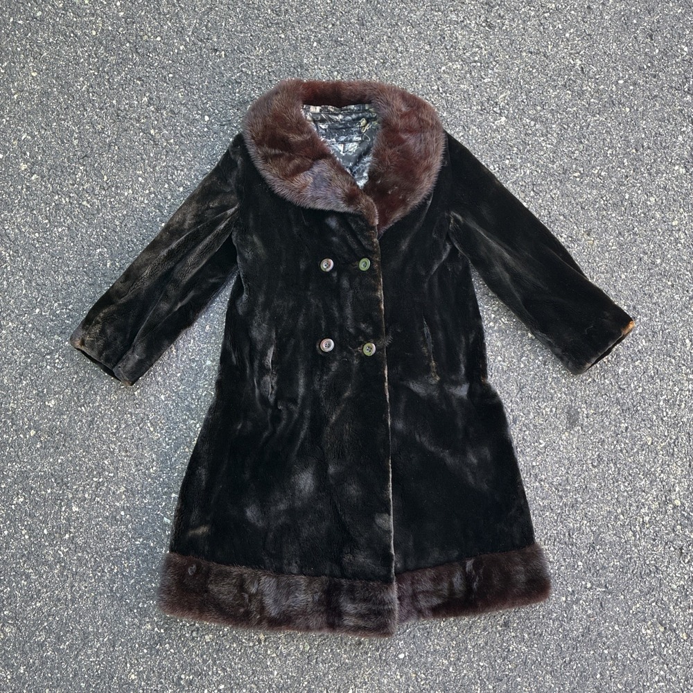 Vintage 70s Jandel Muriel Miller Ladies Mink Fur Brown Coat From DC Estate